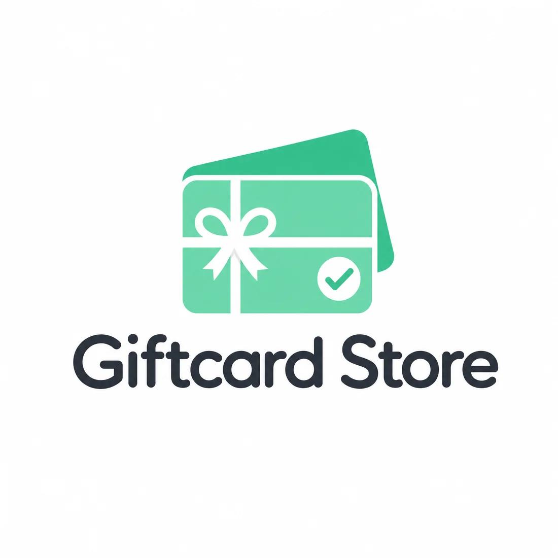 Концепция C: стопка подарочных карт и надпись Giftcard Store
